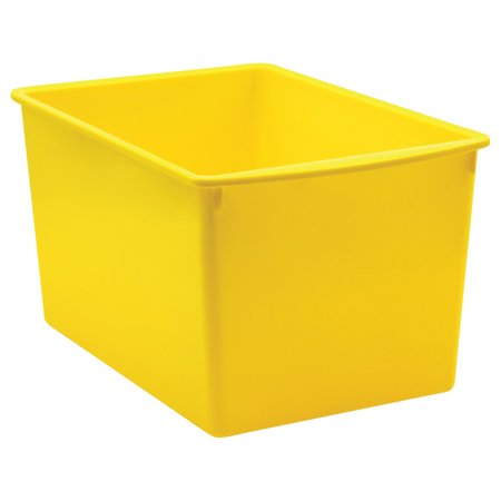 Teacher Created Resources Storage Bin, Plastic, Yellow, 3 PK 20431